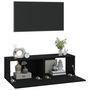 Voir la diapositive 4 : VIDAXL Meubles TV muraux 2 pcs noir 100x30x30 cm bois d'ingenierie