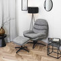 Voir la diapositive 2 : The Home Deco Factory Fauteuil relax Horten avec repose pieds - Gris