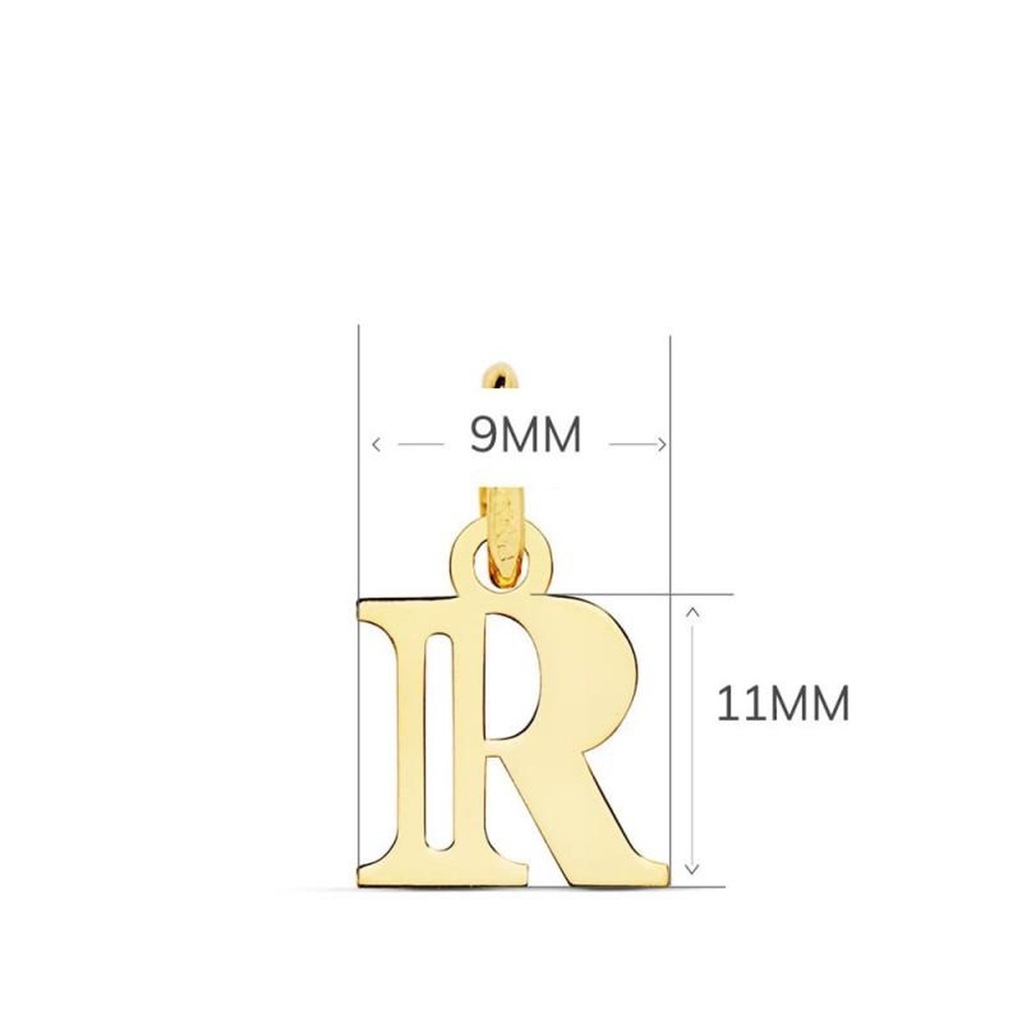 Voir la diapositive 4 : L'ATELIER D'AZUR Collier - Pendentif Lettre  R  Or 750/1000 - Chaine Dorée