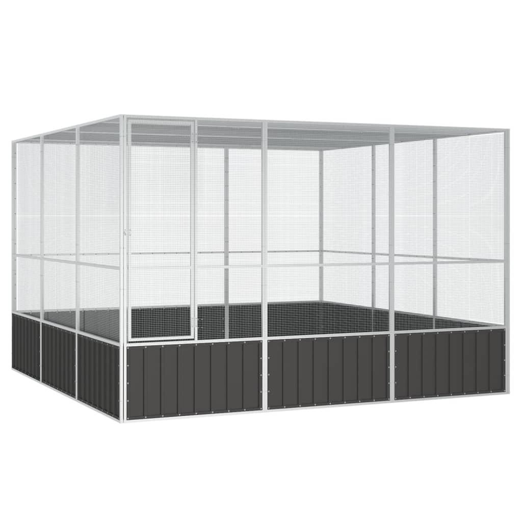 Voir la diapositive 1 : VIDAXL Cage a oiseaux Anthracite 302,5x324,5x211,5 cm Acier galvanise