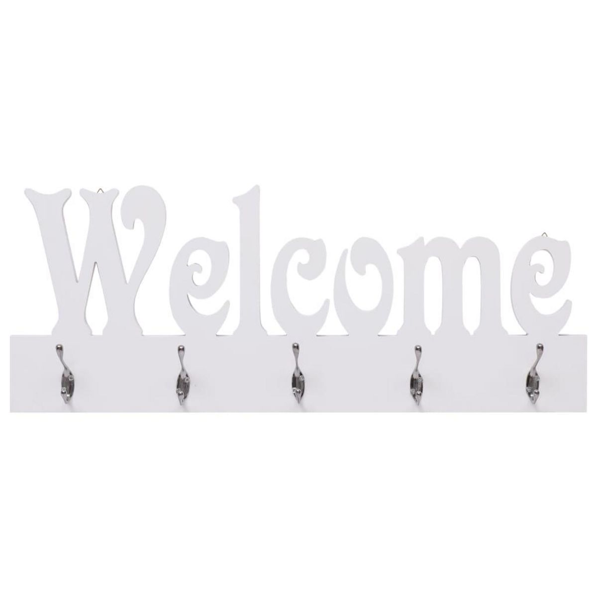 VIDAXL Porte-manteau mural WELCOME Blanc 74x29,5 cm
