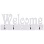 Voir la diapositive 2 : VIDAXL Porte-manteau mural WELCOME Blanc 74x29,5 cm