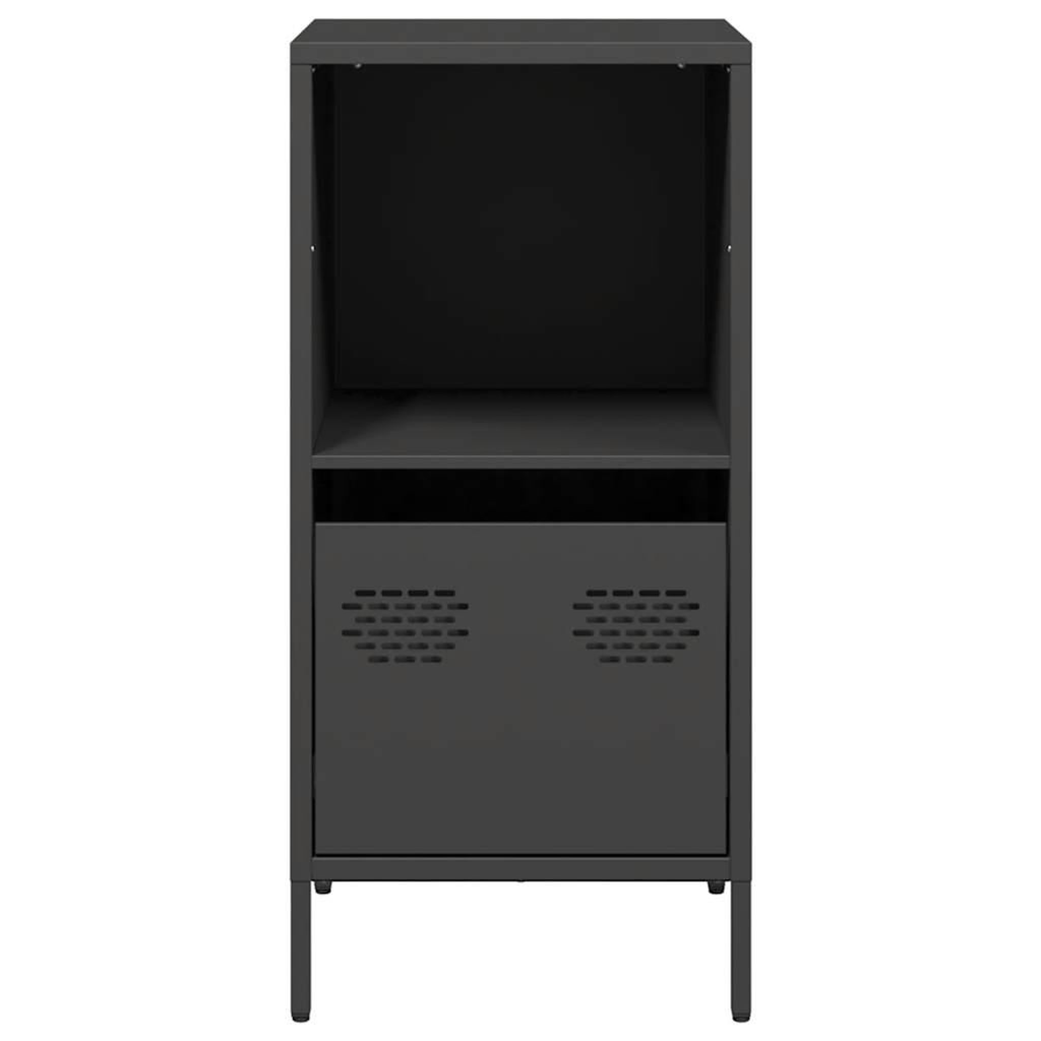 Voir la diapositive 4 : VIDAXL Buffet noir 35x39x73,5 cm acier lamine a froid