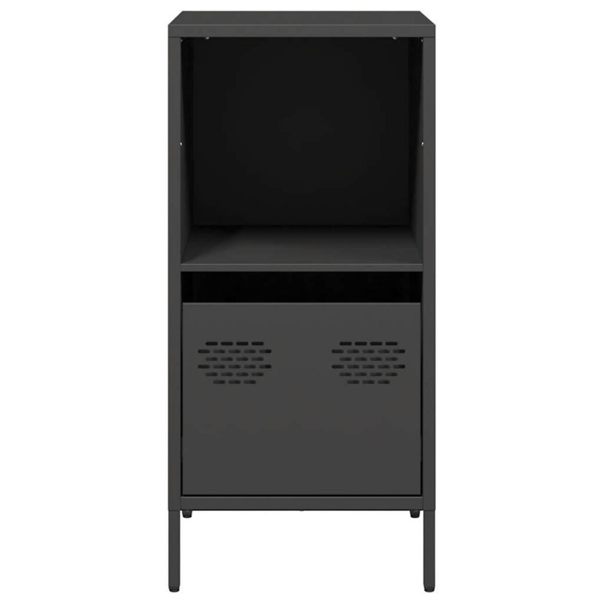 VIDAXL Buffet noir 35x39x73,5 cm acier lamine a froid
