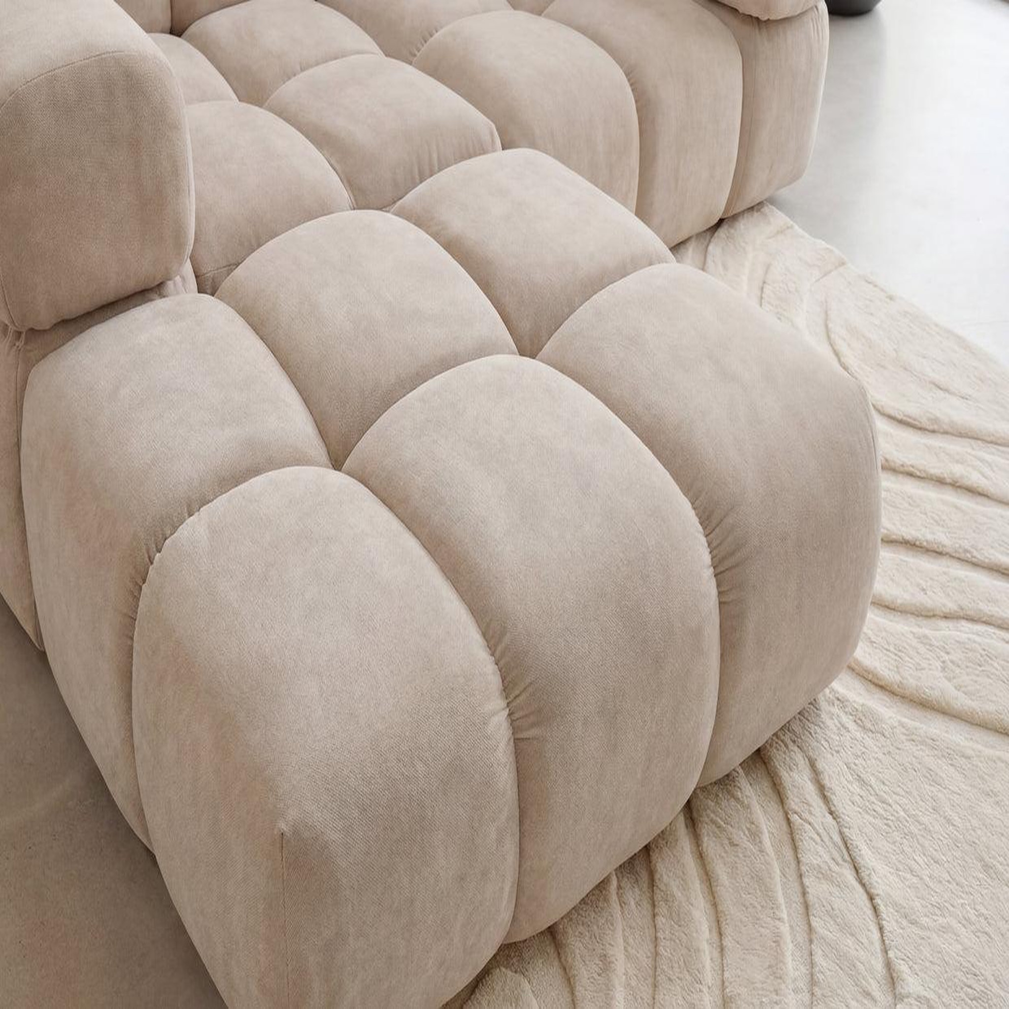 Voir la diapositive 4 : CASANOVA PARIS Gustave - canapé d'angle tissu velours 4 places