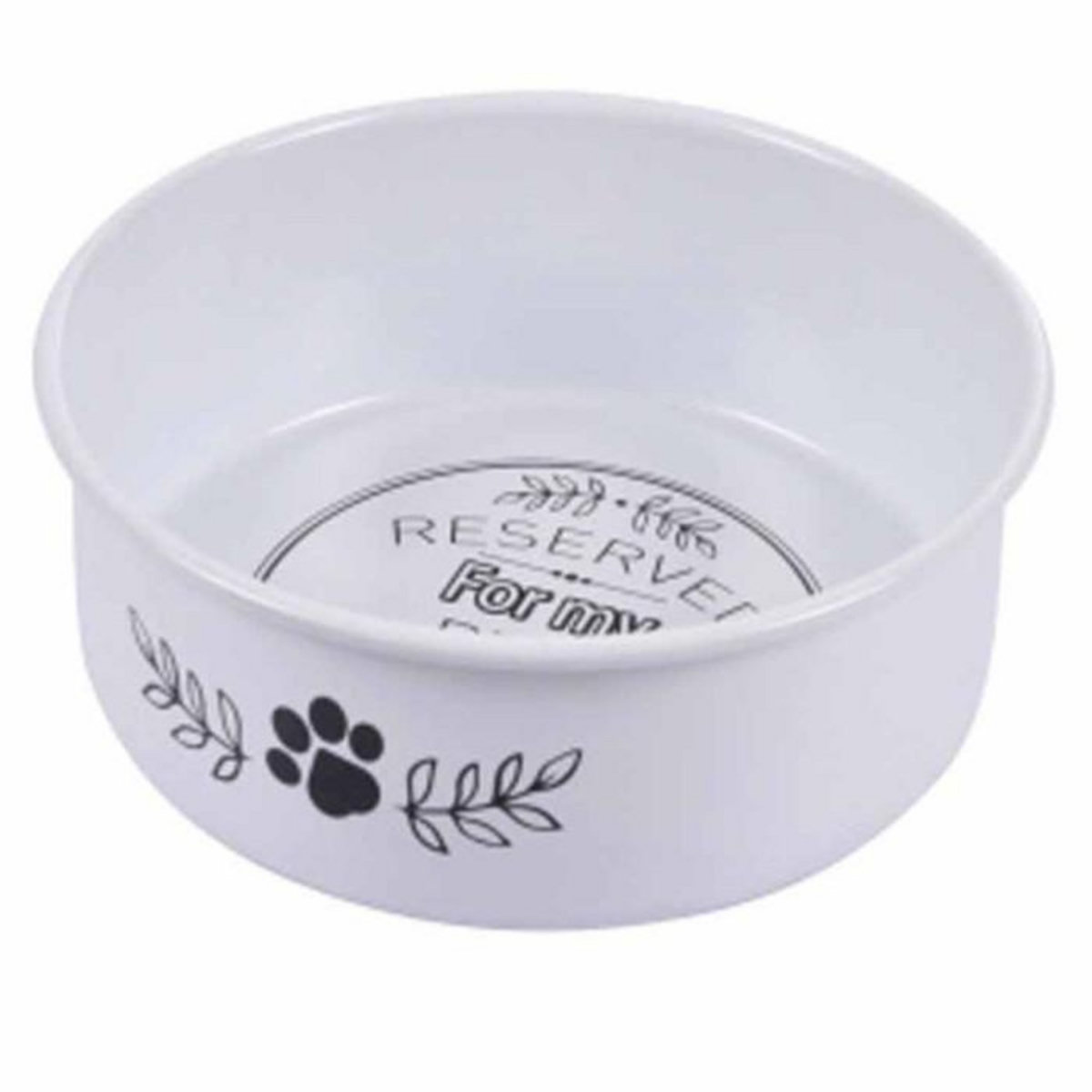 Paris Prix Gamelle pour Chien & Chat  Antidérapant  19cm Blanc