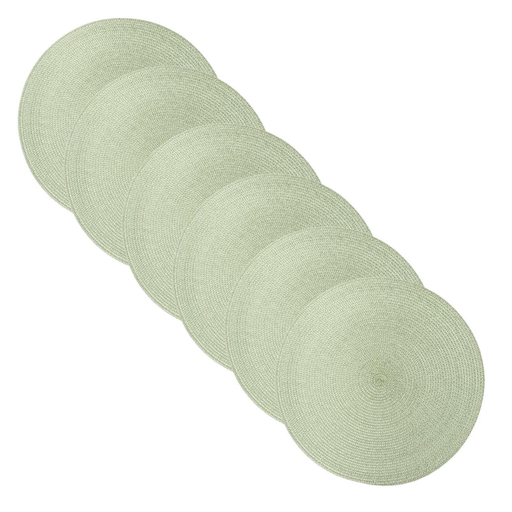 Voir la diapositive 1 : SECRET DE GOURMET Lot 6x Set de table Tressé Rond