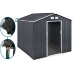 Habitat et Jardin Abri de jardin métal -  Vegas  12.98 m² avec gouttière - Gris