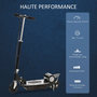 Voir la diapositive 4 : HOMCOM Trottinette Électrique 120 W Pliable pour Enfants de 7 à 12 Ans 10 Km/h Max. Hauteur Guidon Réglable 2 Roues en PU Coloris Noir et Argent