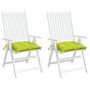 Voir la diapositive 4 : VIDAXL Coussins de chaise lot de 2 vert brillant 40x40x7 cm