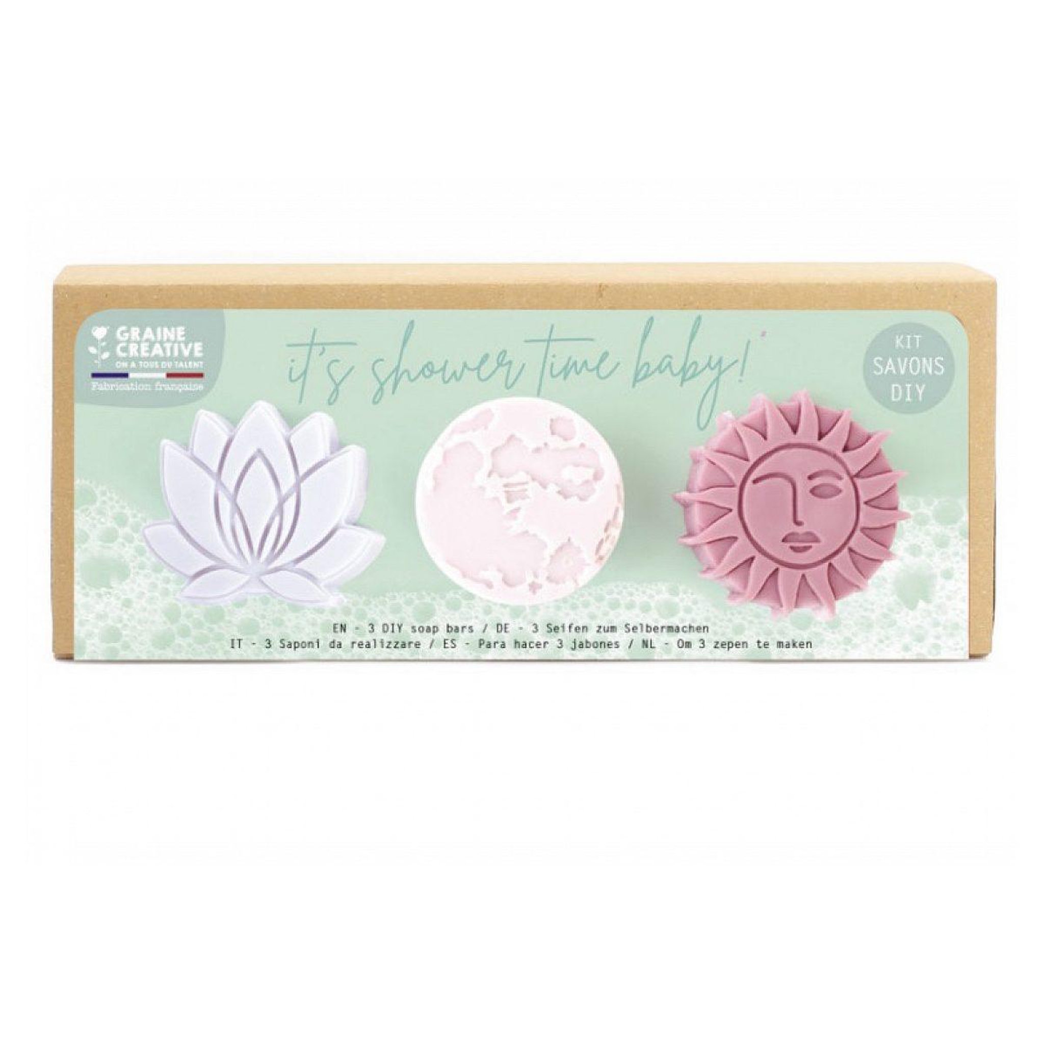 Voir la diapositive 1 : GRAINE CRÉATIVE Kit diy savon shower time calm