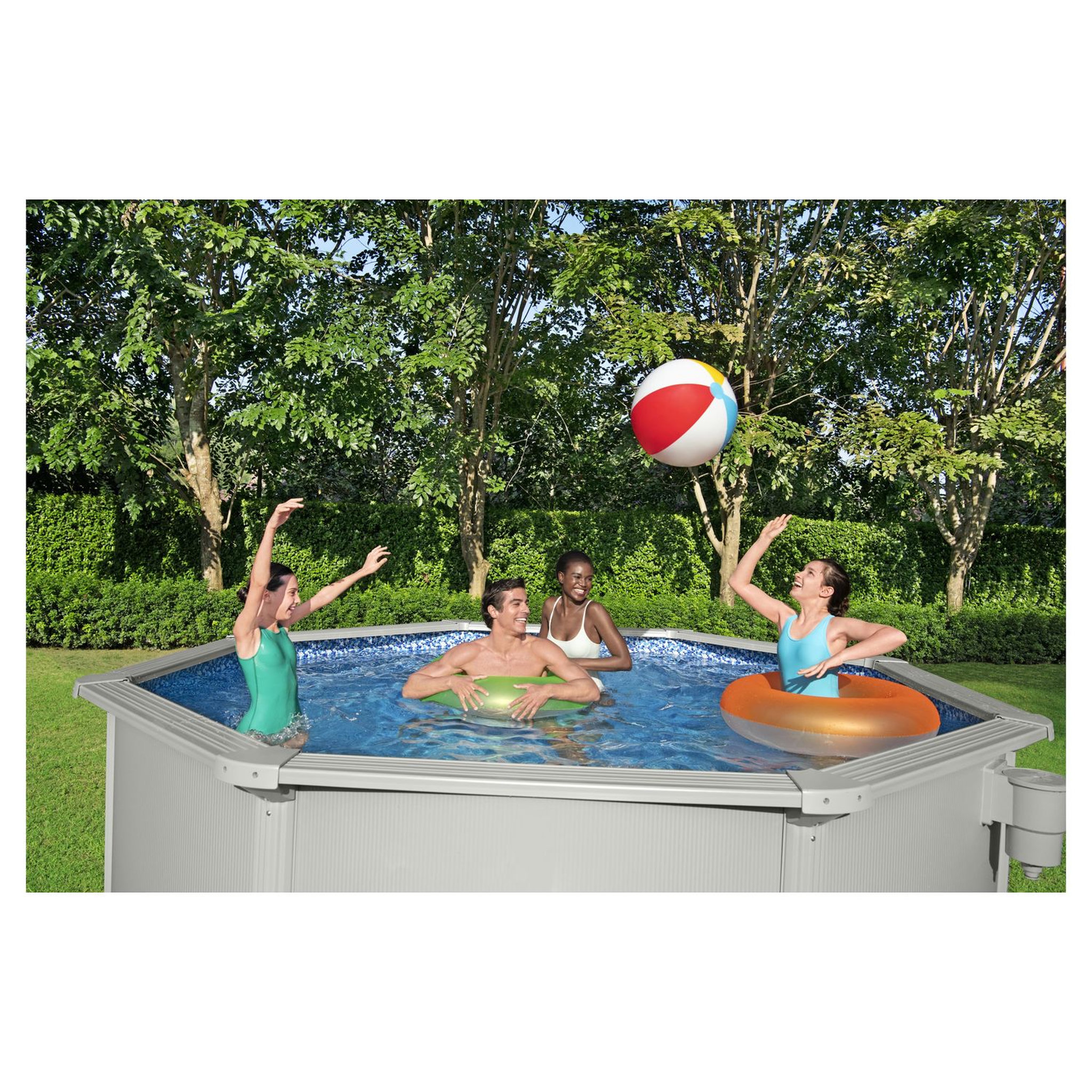 Voir la diapositive 3 : BESTWAY Piscine hors sol acier ronde - 3,6 x 1,20 m -  HYDRIUM