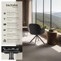 Voir la diapositive 2 : tectake Chaise pivotante en velours rembourrée noir/noir Lot de 4