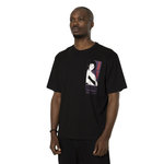 CAPSLAB T-shirt en coton homme relax fit avec print Naruto Shippuden Sasuke. Coloris disponibles : Noir