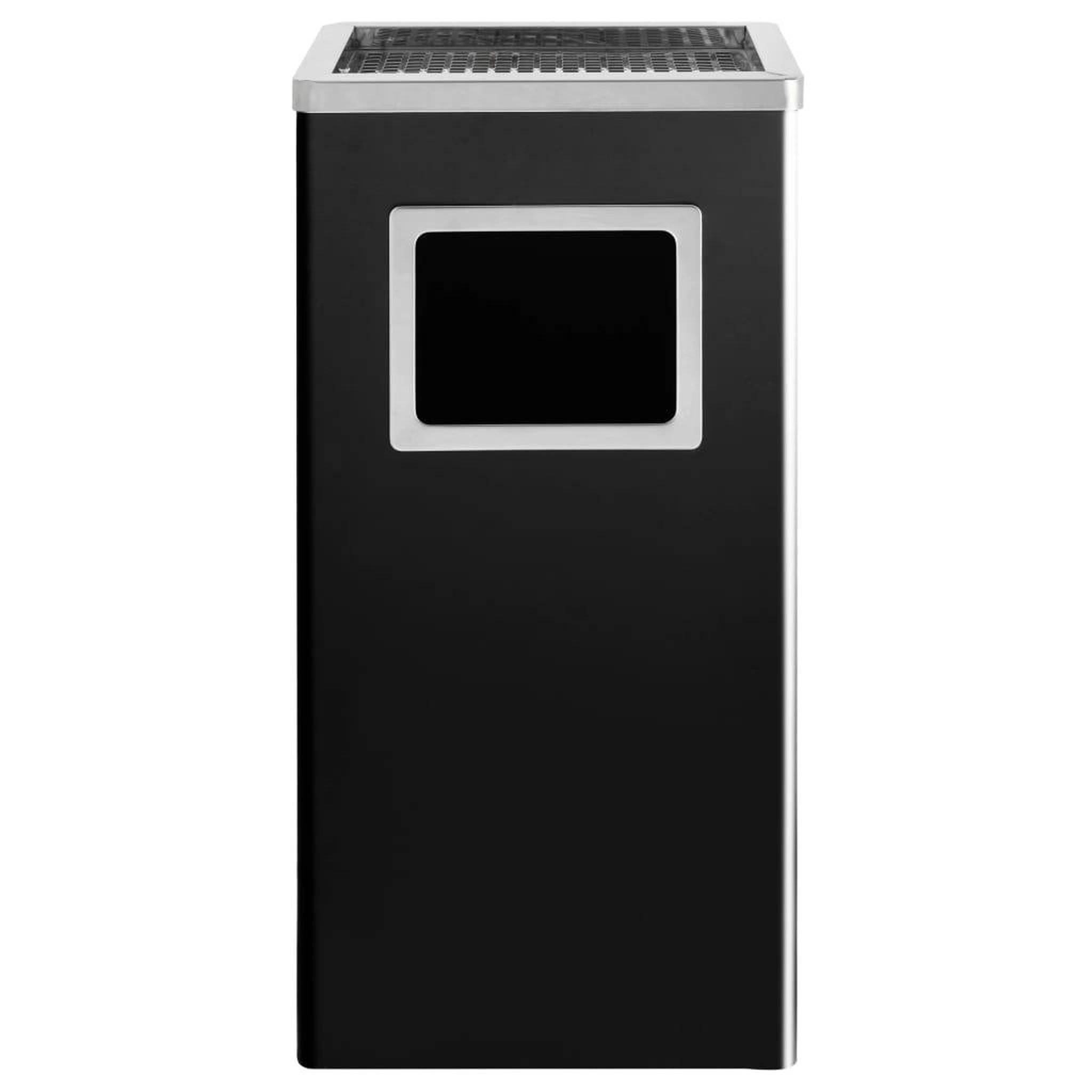 Voir la diapositive 2 : VIDAXL Poubelle a cendrier d'hotel 45 L Acier Noir