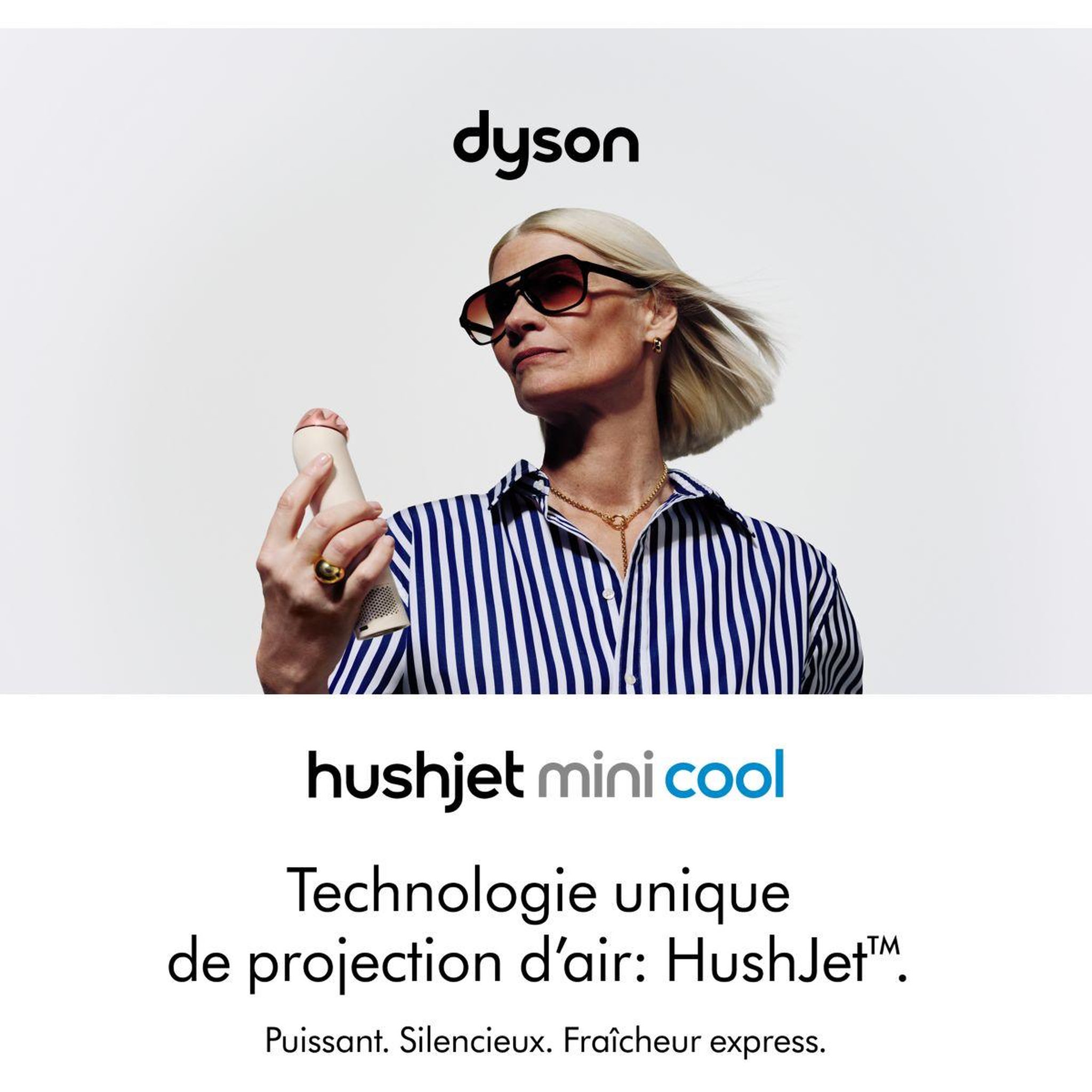 Voir la diapositive 2 : Dyson Ventilateur HushJet Mini Cool Rose Poudré