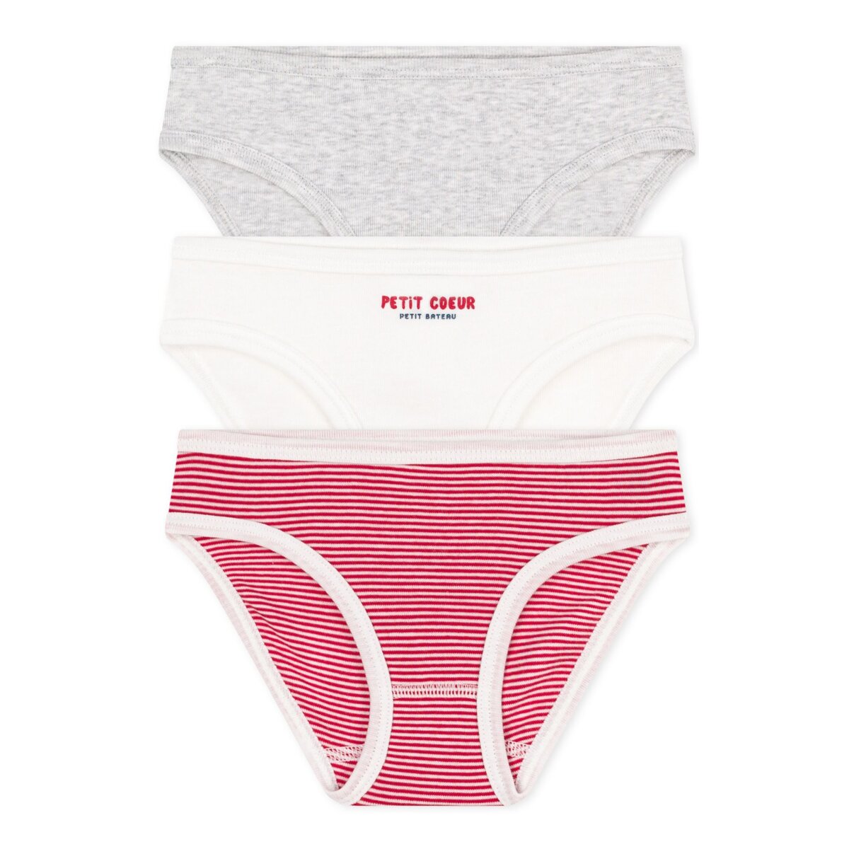 PETIT BATEAU Lot de 3 culottes fille pas cher 