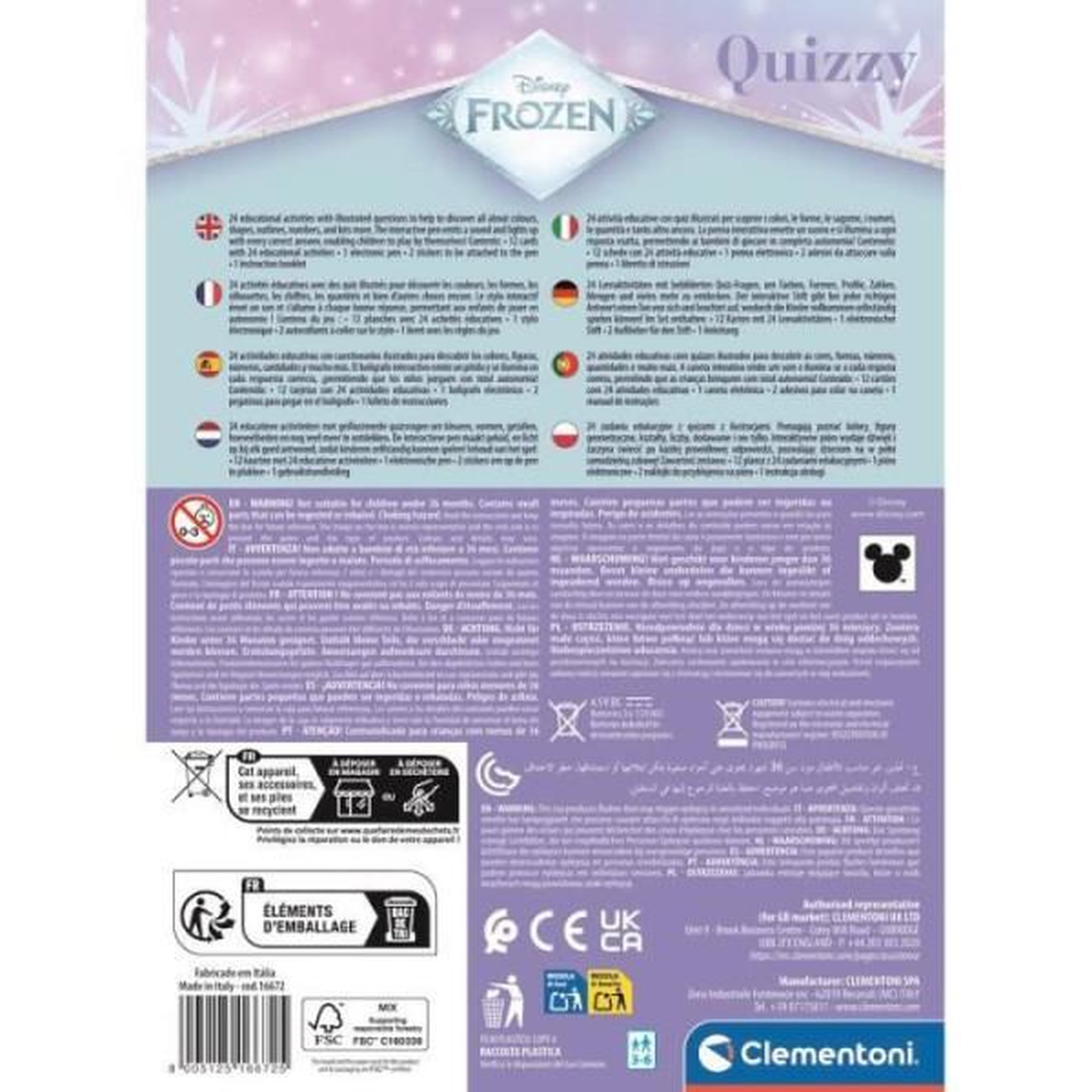 Voir la diapositive 4 : CLEMENTONI Clementoni - quizzy - la reine des neiges
