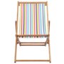 Voir la diapositive 3 : VIDAXL Chaise pliable de plage Tissu et cadre en bois Multicolore