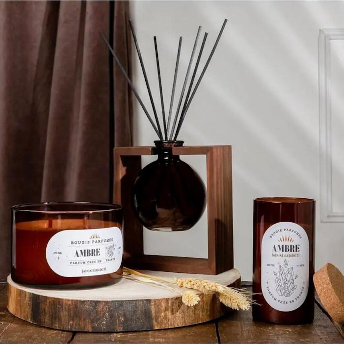 COMPTOIR DE LA BOUGIE Bougie Parfumée en Verre  Snow  230g Ambre