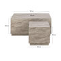 Voir la diapositive 5 : LISA DESIGN Pueblo - lot de 2 tables basses - effet marbre gris - 100 et 44 cm