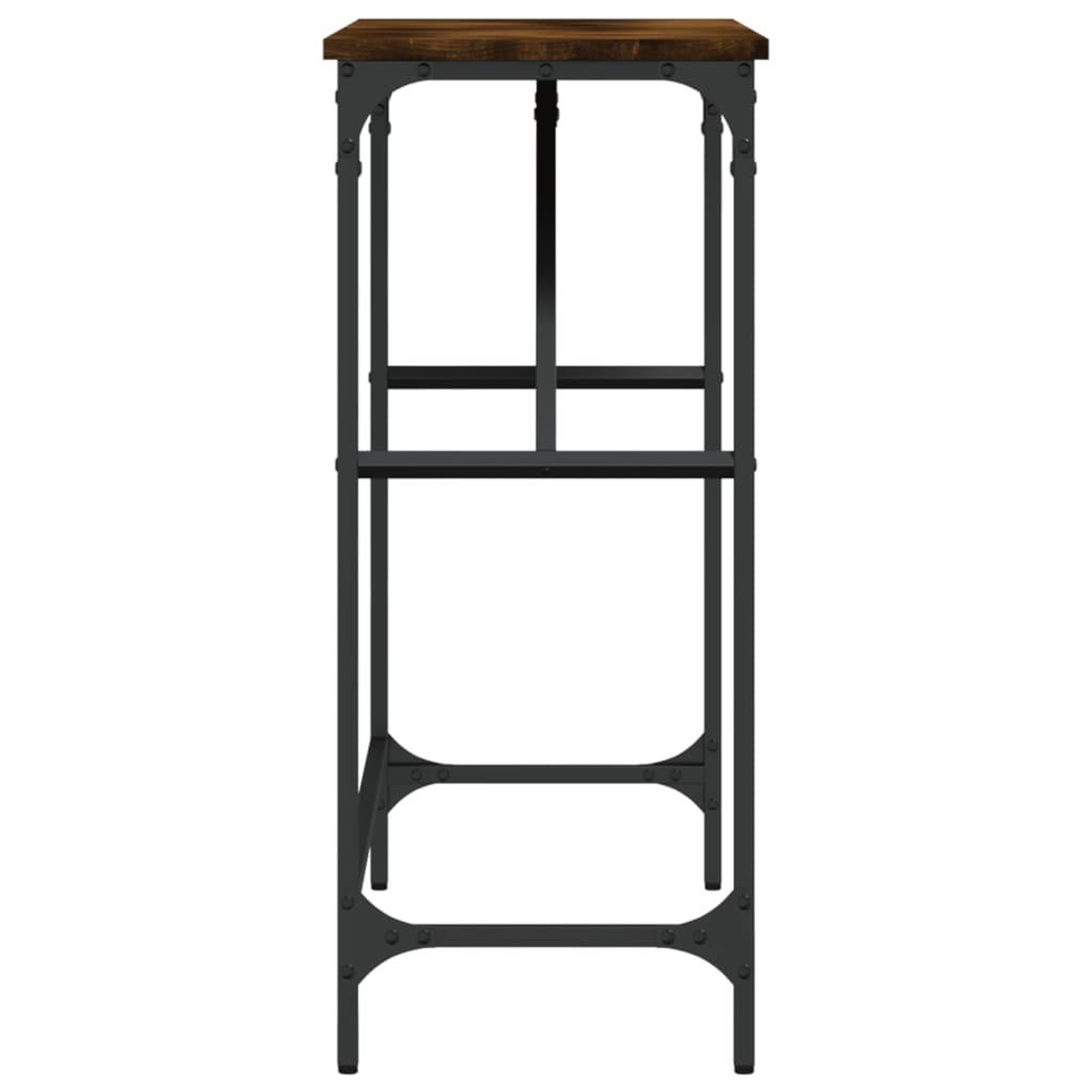 Voir la diapositive 5 : VIDAXL Table console chene fume 100x32x75 cm bois d'ingenierie