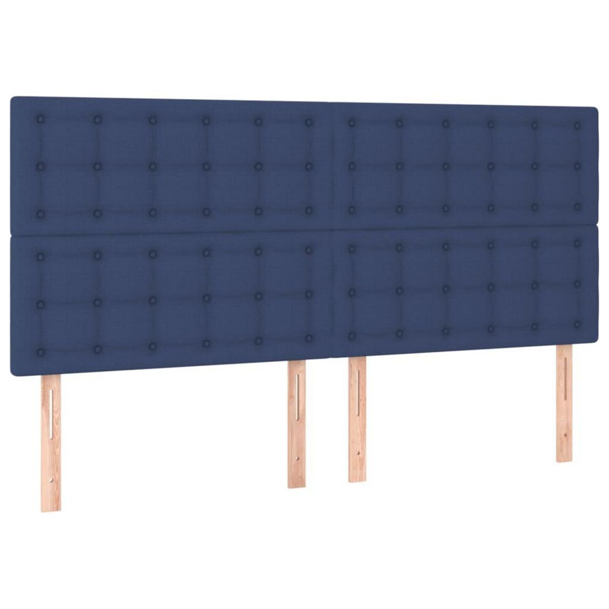 VIDAXL Tete de lit a LED Bleu 160x5x118/128 cm Tissu
