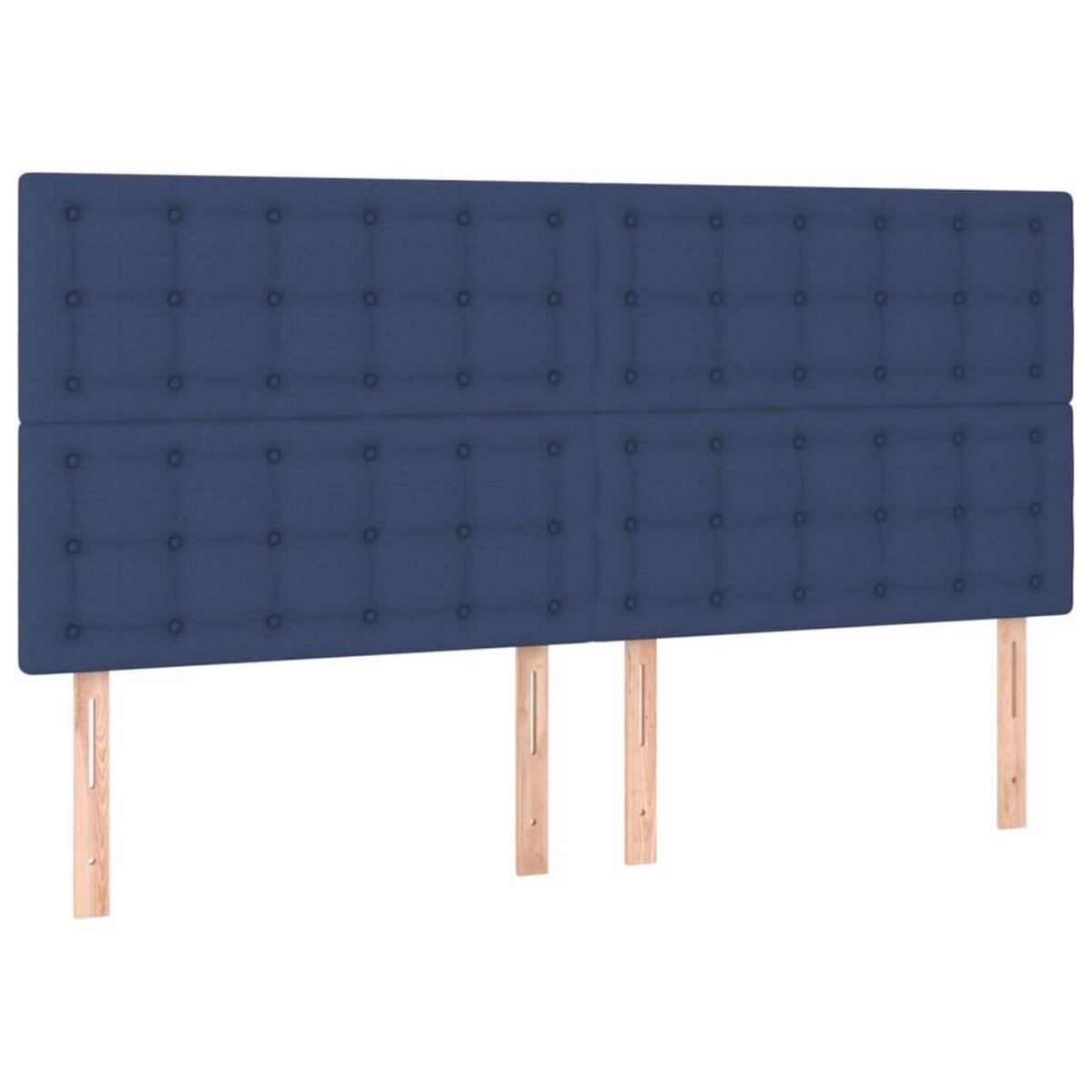 VIDAXL Tete de lit a LED Bleu 160x5x118/128 cm Tissu