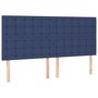 Voir la diapositive 4 : VIDAXL Tete de lit a LED Bleu 160x5x118/128 cm Tissu