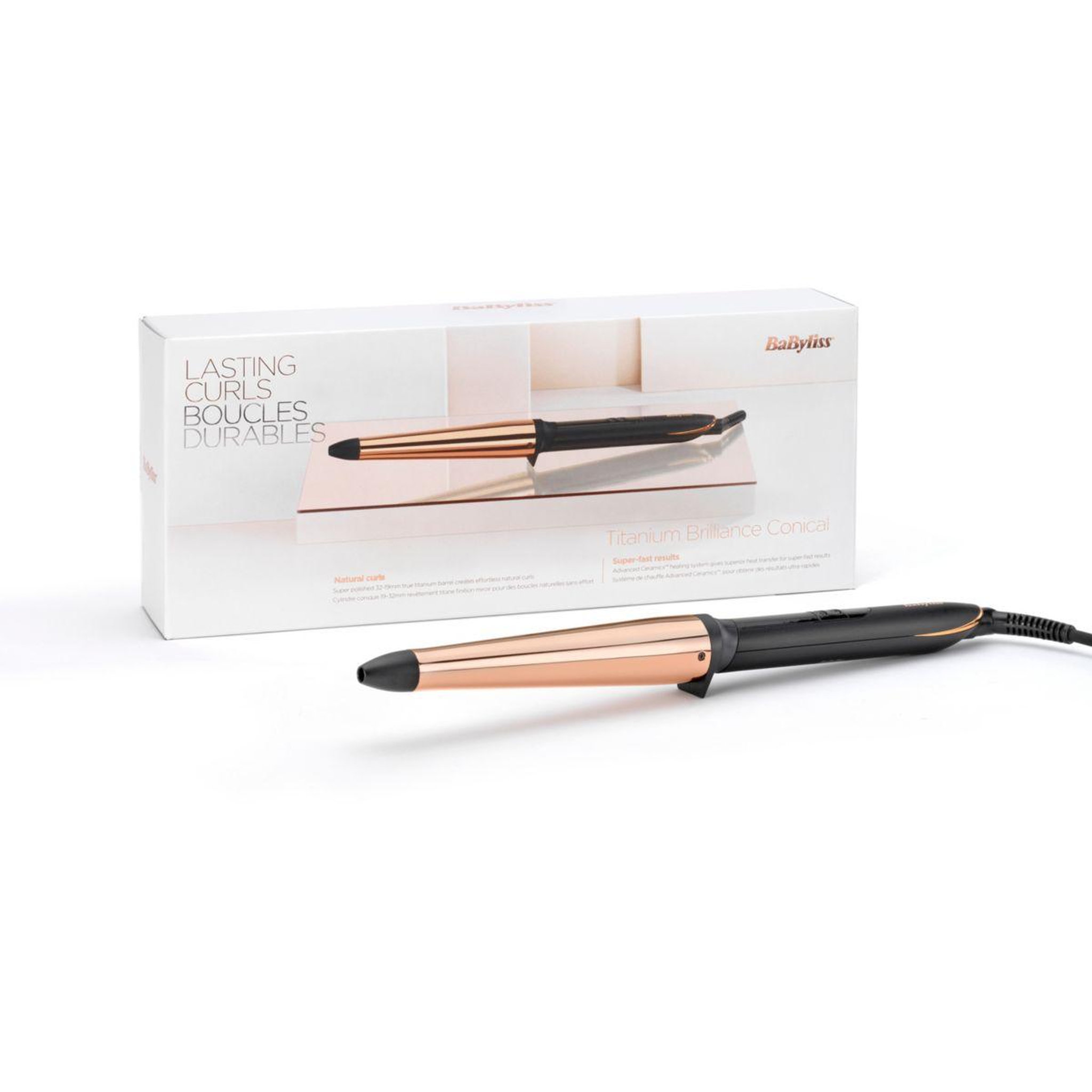Voir la diapositive 2 : BABYLISS Fer à boucler C458E Salon Brilliance Conical