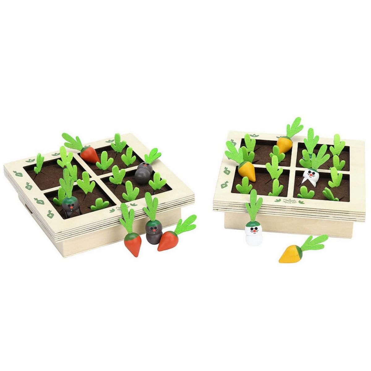 Vilac Bataille navale en bois : La bataille du potager-Jour de récolte