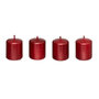 Voir la diapositive 1 : ATMOSPHERA Lot de 4 Bougies Déco  Satin  4cm Rouge