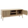 Voir la diapositive 3 : The Home Deco Factory Meuble TV 2 portes et 2 niches de rangement Saulk en bois - Marron