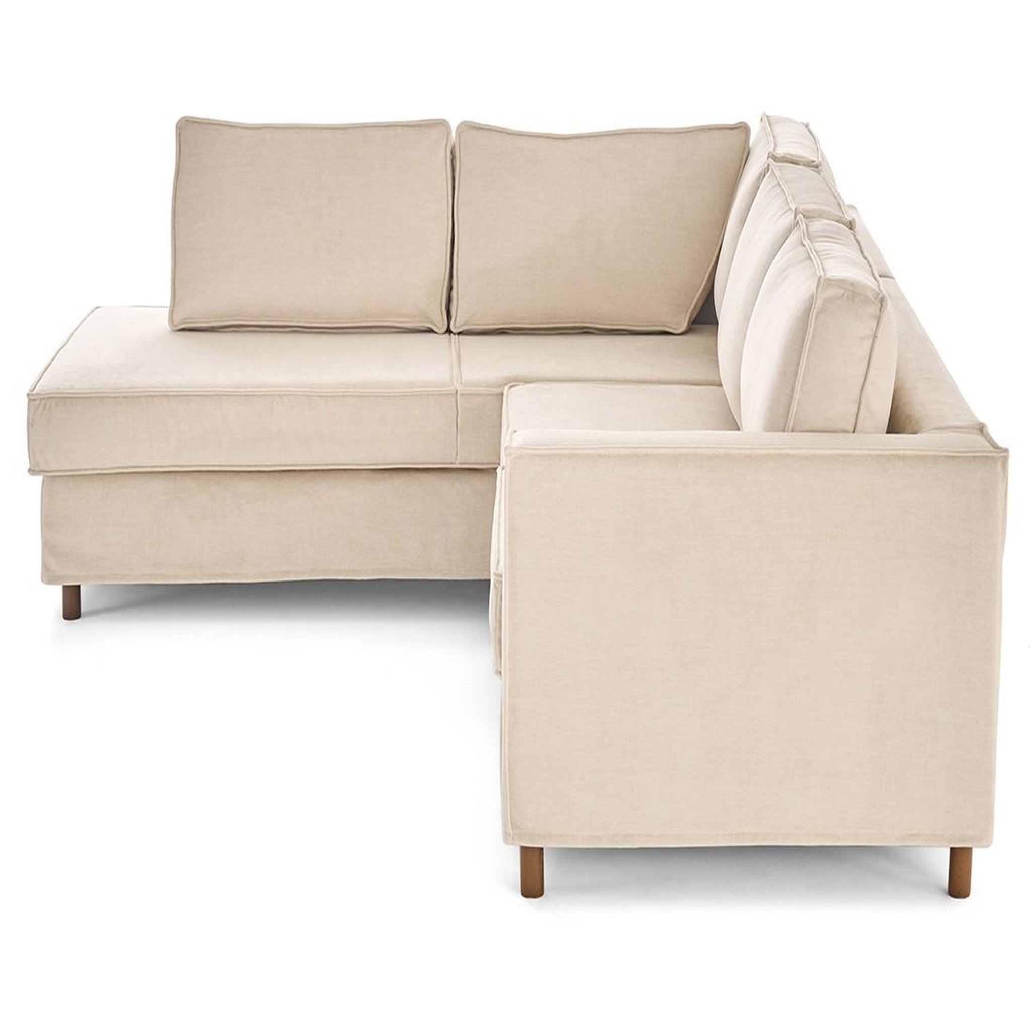 Voir la diapositive 4 : LISA DESIGN Jake - canapé déhoussable d'angle gauche 5 places en velours