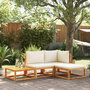 Voir la diapositive 1 : VIDAXL Salon de jardin avec coussins 4 pcs bois d'acacia massif