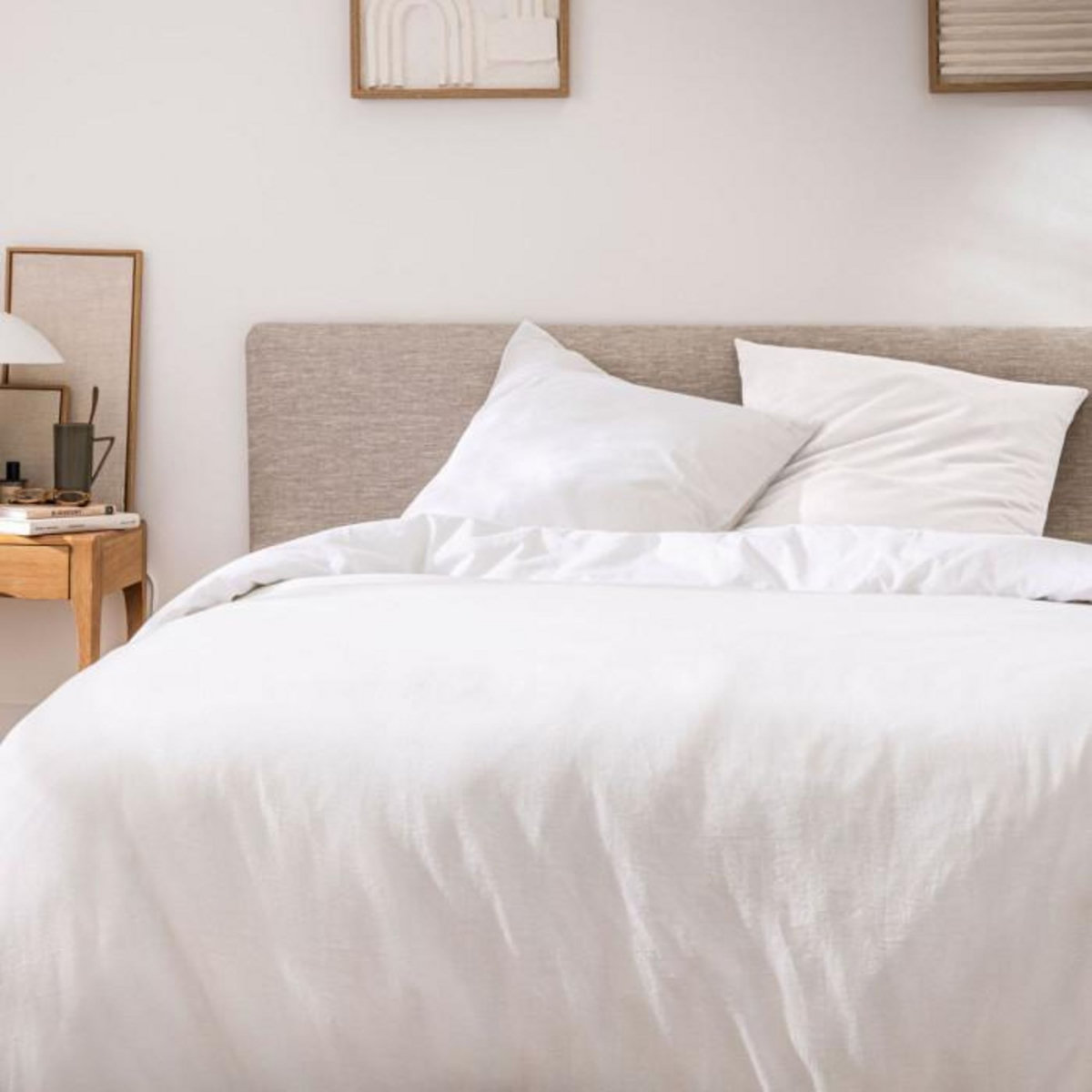 Paris Prix Parure de Lit 3 Pièces  Meline  240x220cm Blanc