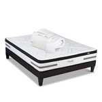 BELLECOUR BELLECOUR LITERIE | Pack Prêt à dormir BELLEVUE | Matelas Ressorts ensachés + Sommier + Accessoires. Coloris disponibles : Blanc