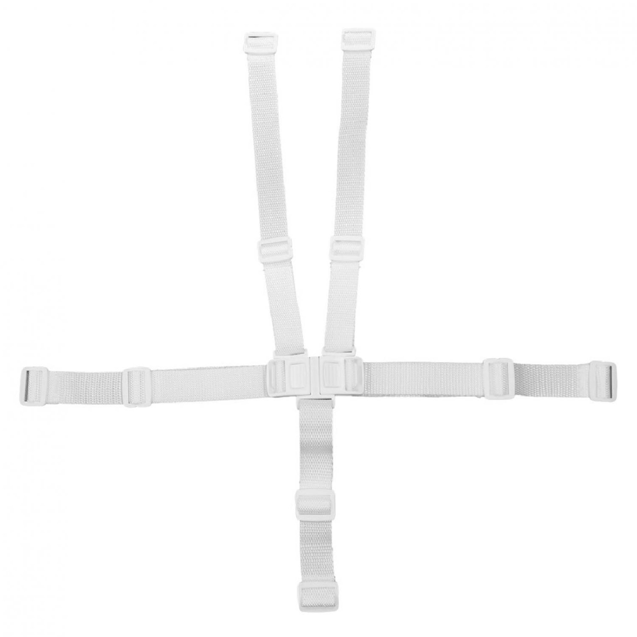Voir la diapositive 1 : Monsieur Bébé Lot de 2 harnais de sécurité 5 points blanc pour chaise haute enfant Délice