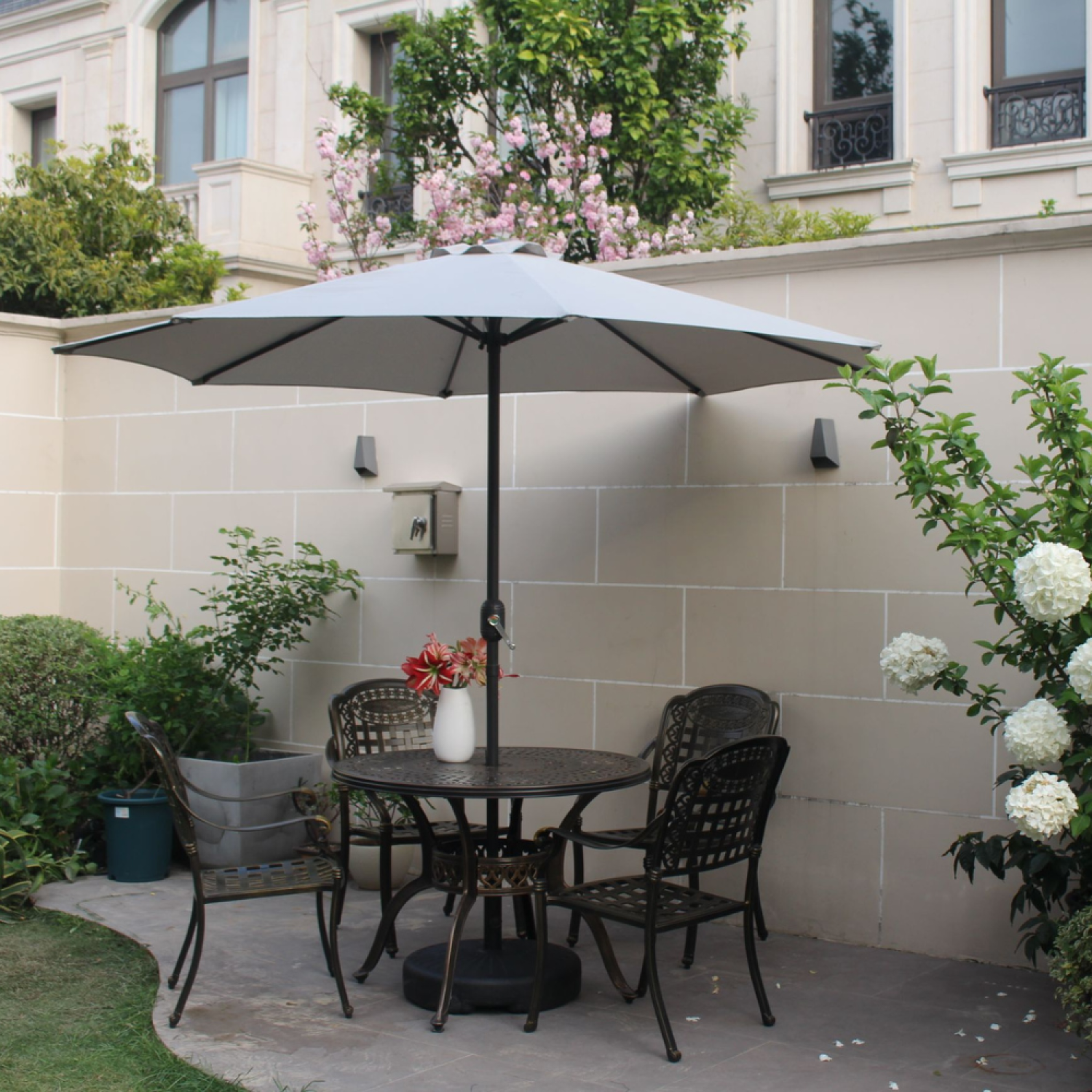 Voir la diapositive 2 : CONCEPT USINE Parasol  ecru  rond 294 x 294 m portofino