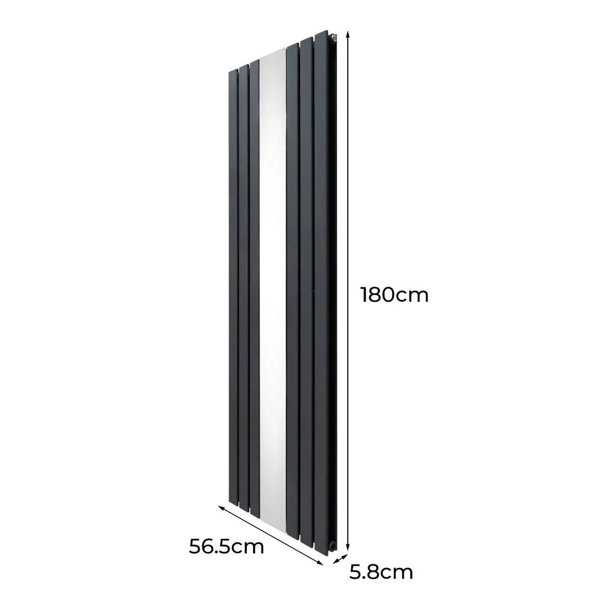 Voir la diapositive 5 : MONSTERSHOP Radiateur plat à miroir, 2 panneaux - 1800 x 565 mm