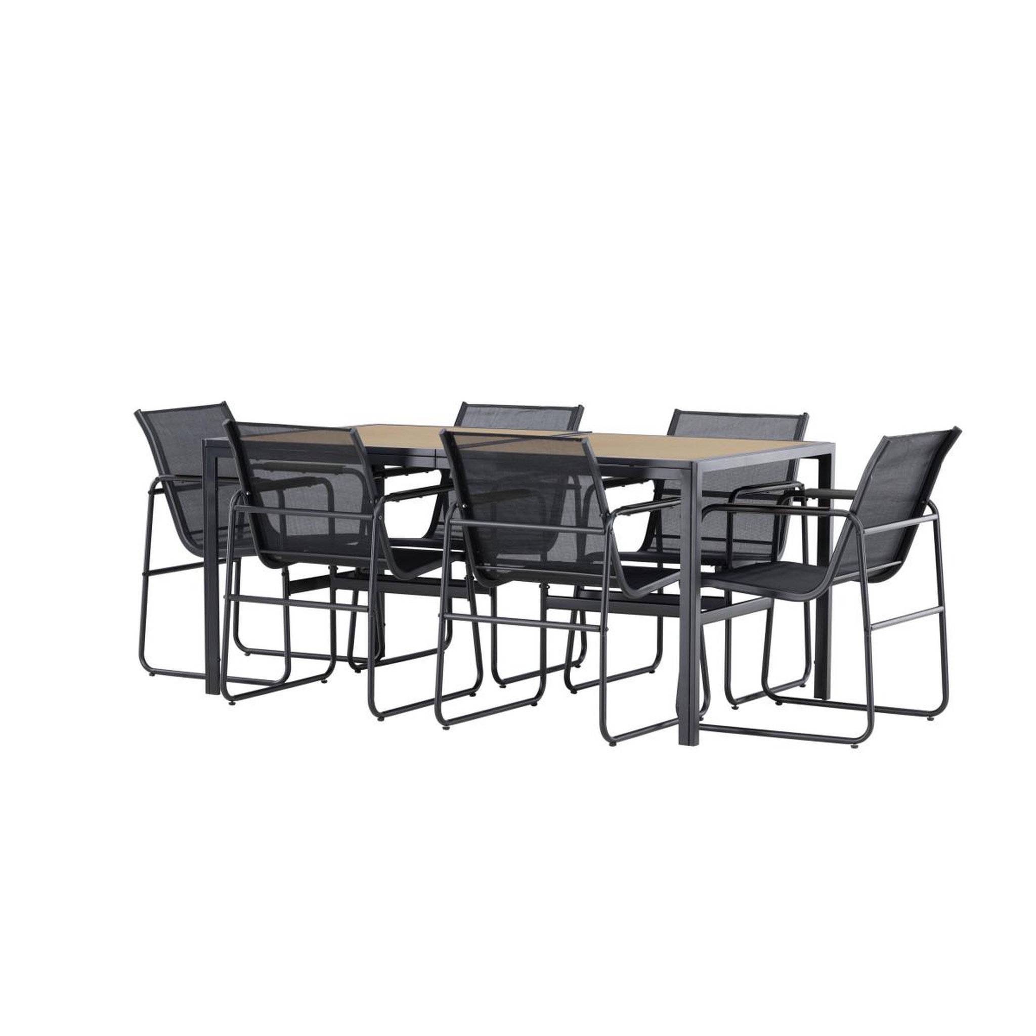 Voir la diapositive 5 : Paris Prix Ensemble table de jardin & 6 chaises  lampedusa  160cm noir