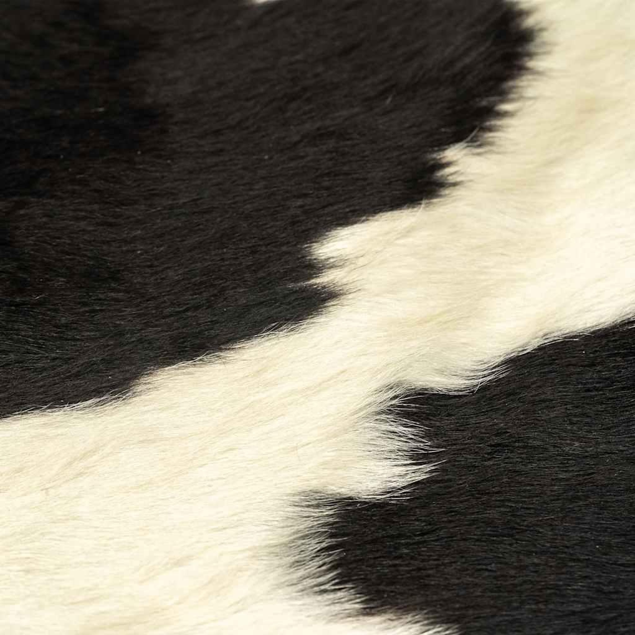 Voir la diapositive 3 : VIDAXL Tapis en peau de vache veritable noir et blanc 180x220 cm