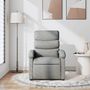 Voir la diapositive 3 : VIDAXL Fauteuil de massage inclinable Gris clair Tissu