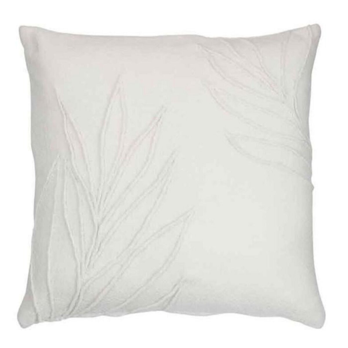 Paris Prix Coussin Déco  Feuilles II  43x43cm Blanc