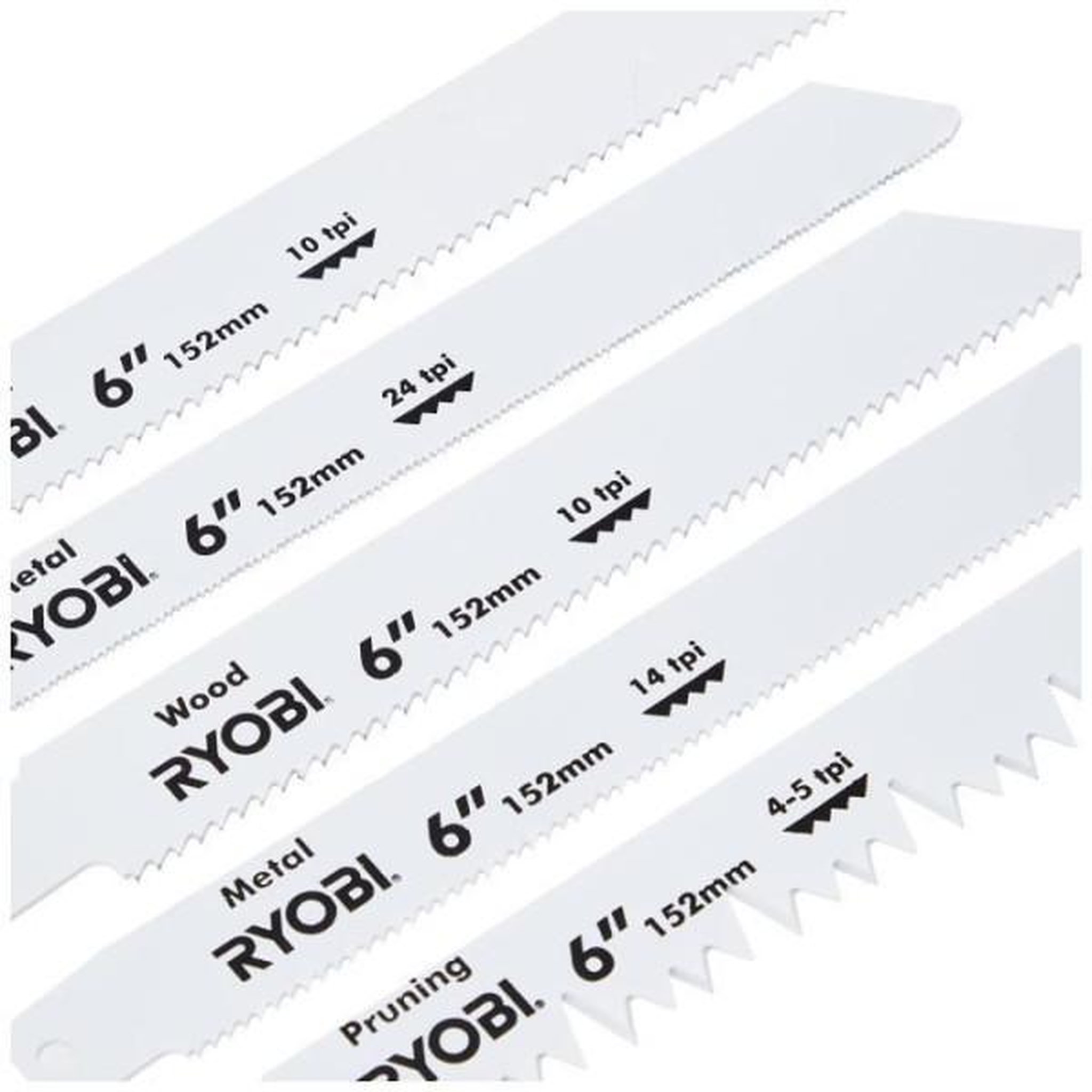 Voir la diapositive 2 : Ryobi Lot de 6 lames universelles - bois et métal 100/152mm - rak06rb