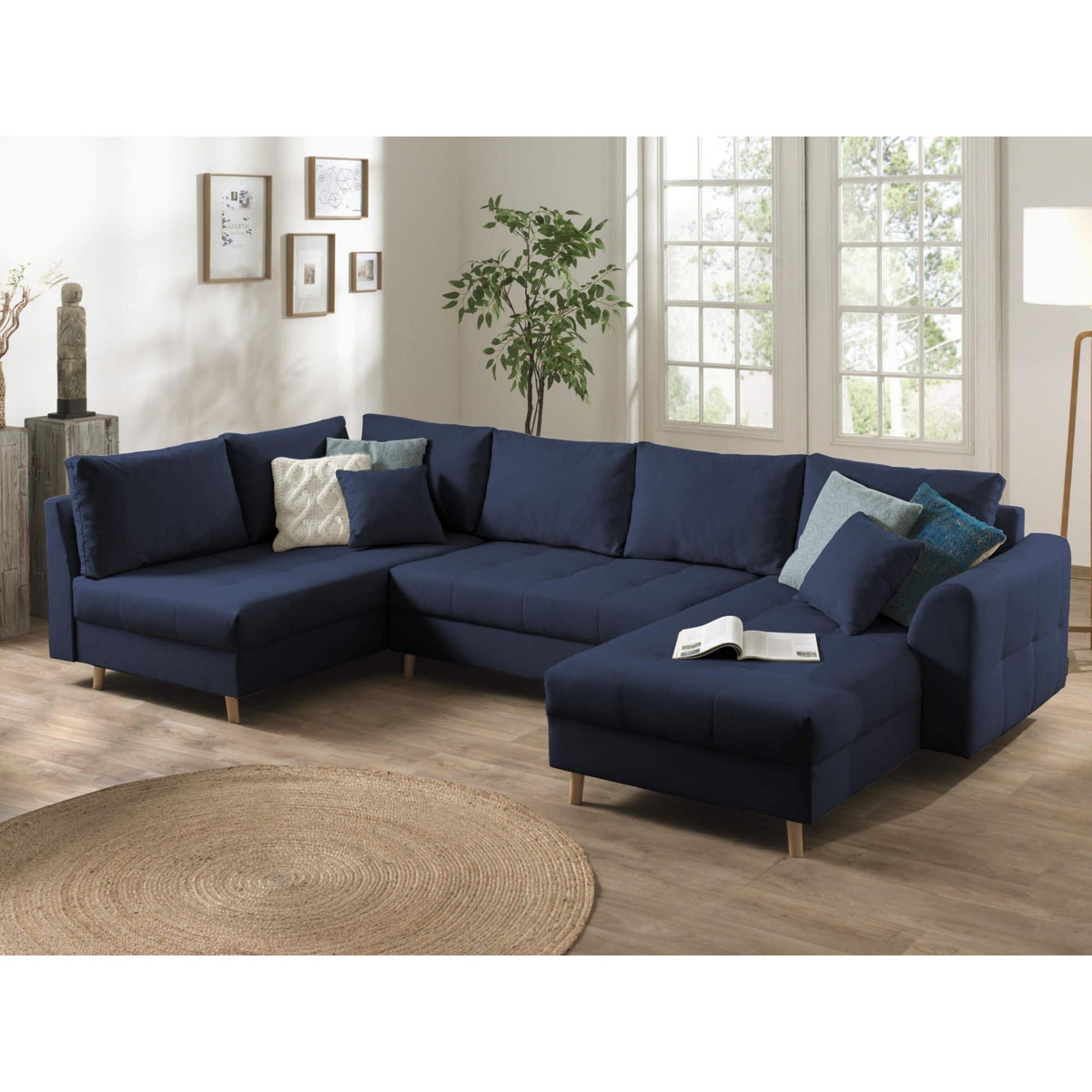 LISA DESIGN Rune - canapé panoramique - 7 places - style scandinave - gauche