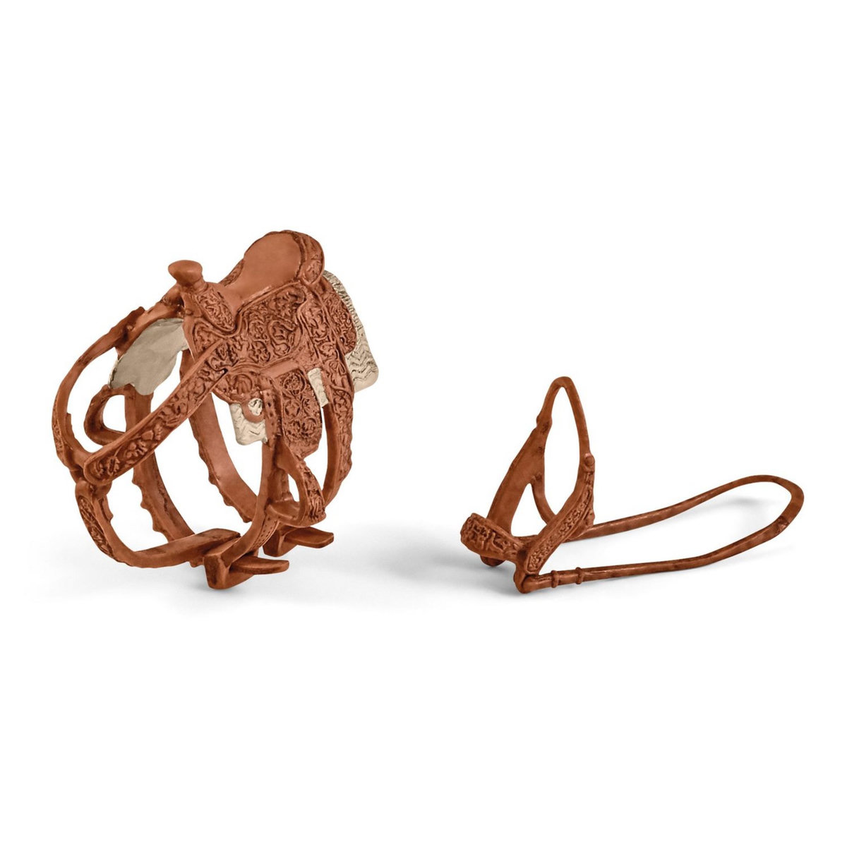 Schleich Cowgirl et Tonneaux de Racing