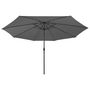 Voir la diapositive 3 : VIDAXL Parasol de jardin avec lumieres LED et mat en metal anthracite