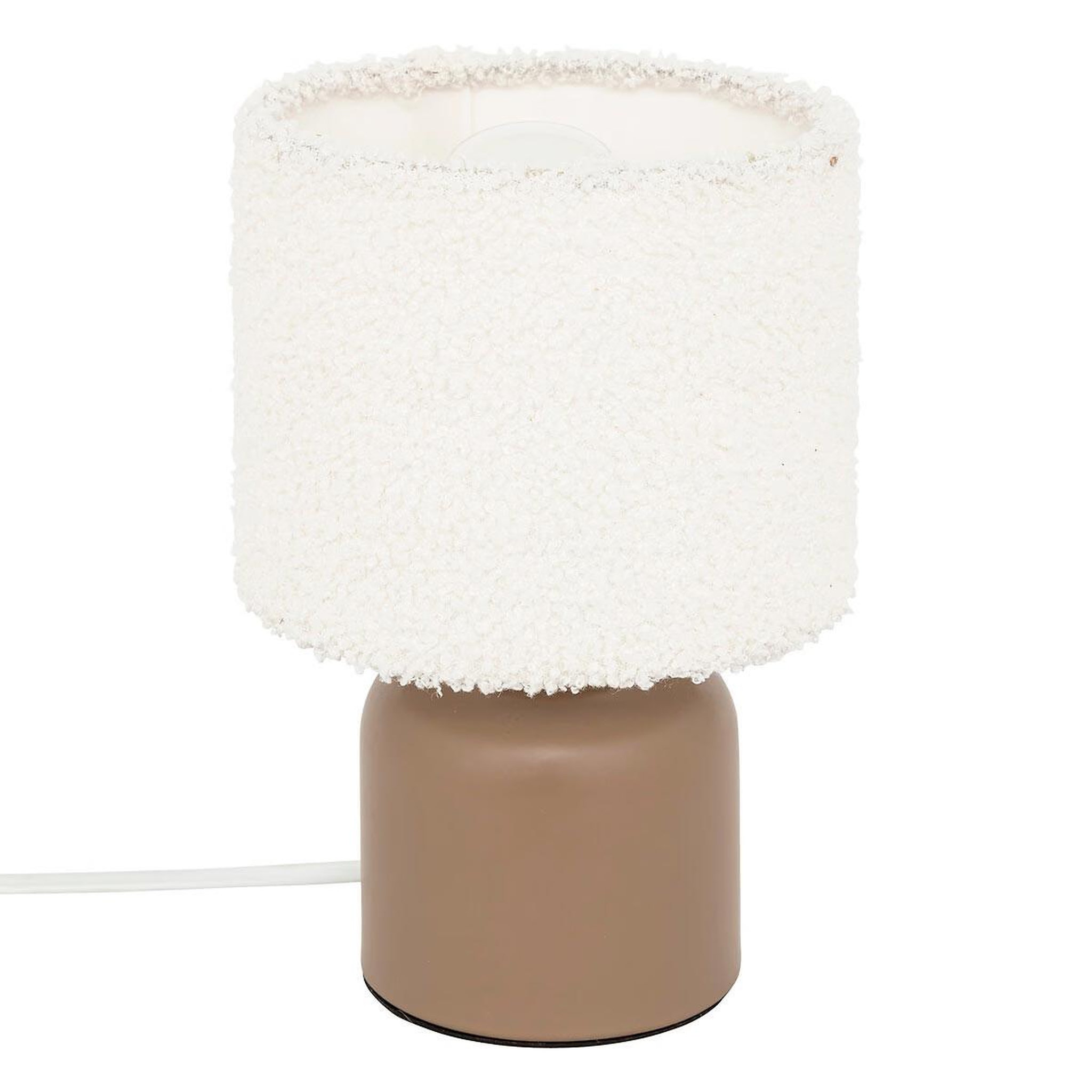 ATMOSPHERA Lampe à poser bouclette  bona  22cm marron
