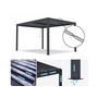 Voir la diapositive 3 : Habitat et Jardin Pergola bioclimatique en aluminium  Windsor  - 3 x 4 m - Anthracite